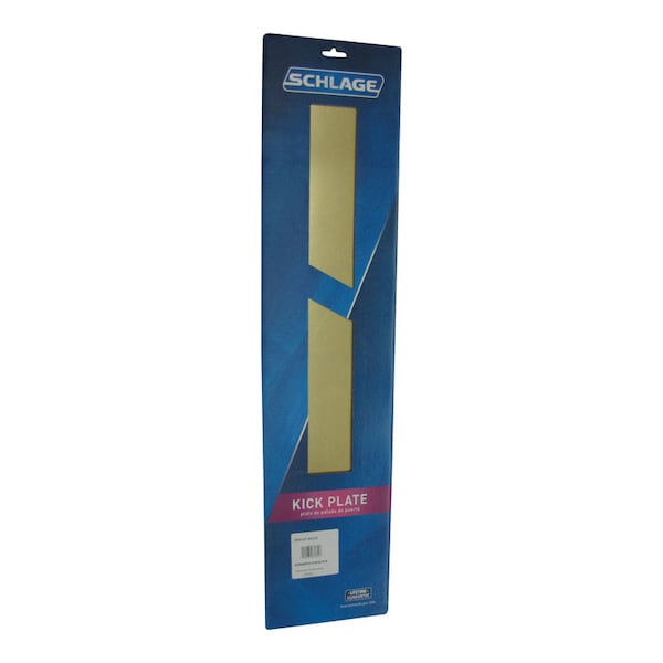Schlage Schlage 8 in. H X 34 in. L Brass Aluminum Kickplate - SC8400PA3 8X34