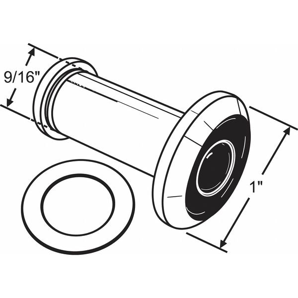 Zoro Select Door Viewer, Polished, 9/16" Hole Dia. - 19-215SNK