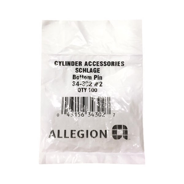 Schlage Schlage F-Series No. 2 Metal Lock Bottom Pins 100 pk - 34-302