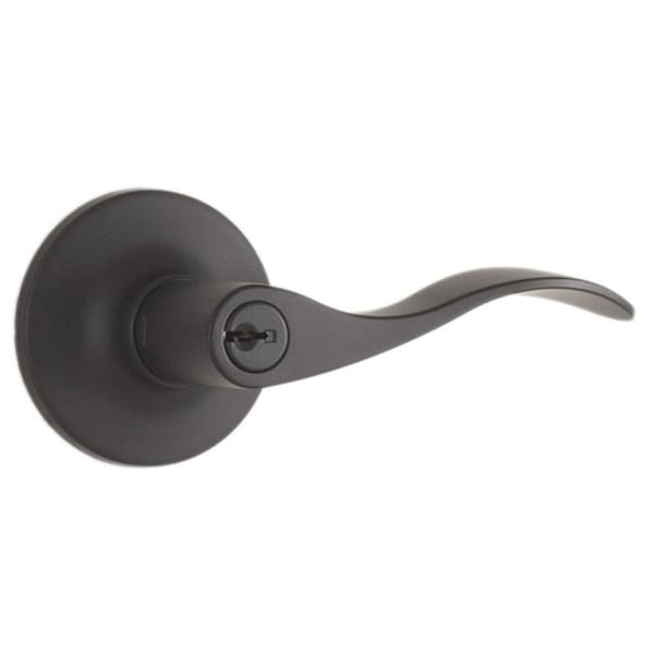 Weslock New Haven Entry Lock with Adjustable Latch and Full Lip Strike Keyed Alike 2 Matte Black Finish - 00240X2X2FR22