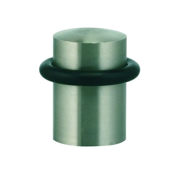 Omnia 1-1/4in Floor Door Stop Satin Stainless Steel Finish - 7001.32D