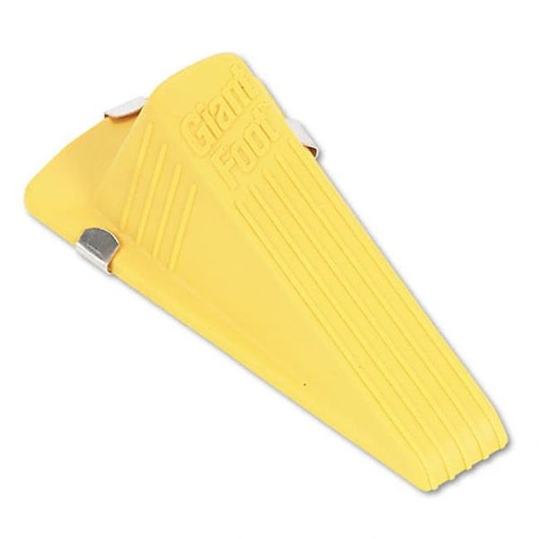 Patioplus Giant Foot Magnetic Doorstop  No-Slip Rubber Wedge  3-1/2w x 6-1/4d x 2h  Yellow  EA - - PA213369