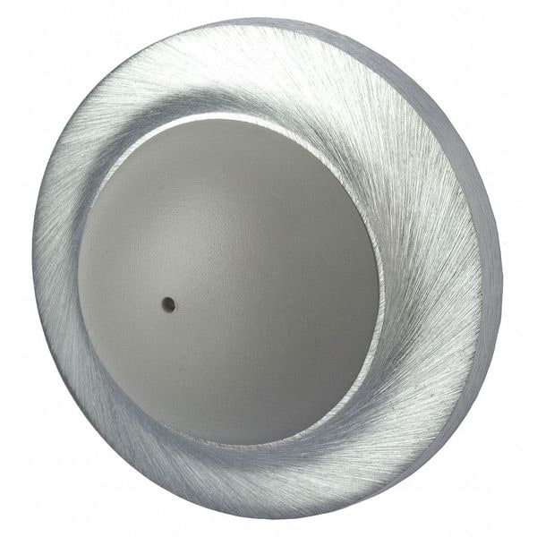 Rockwood Convex Door Stop with Bumper, Brass, Gray, 1"H x 2-7/16"W - 401.26D