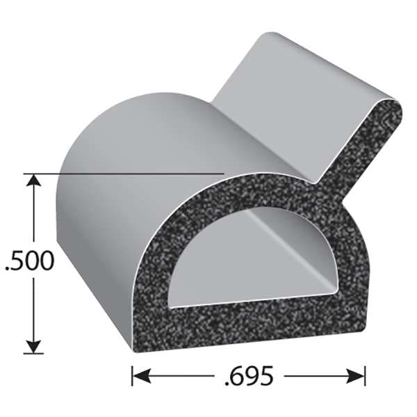 Fairchild Seal, EPDM Rubber, Black, 50 ft L - RS1013-50