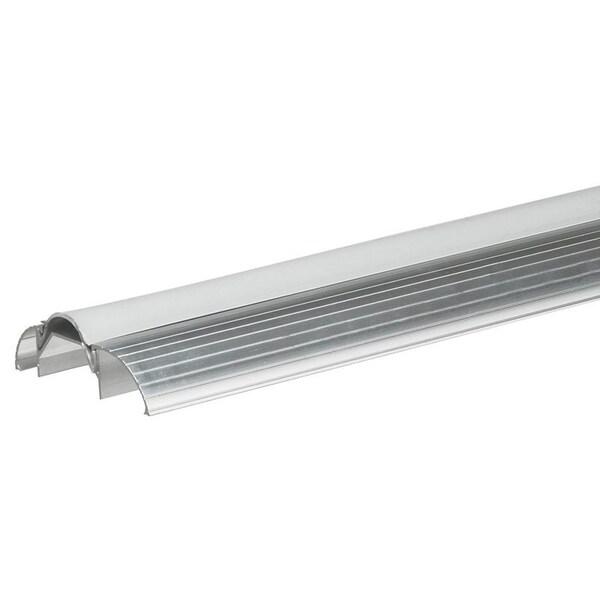 Frost King ST26HRA Top Threshold, 36 in L, 3 in W, Aluminum/Vinyl, Silver - ST26HRHA