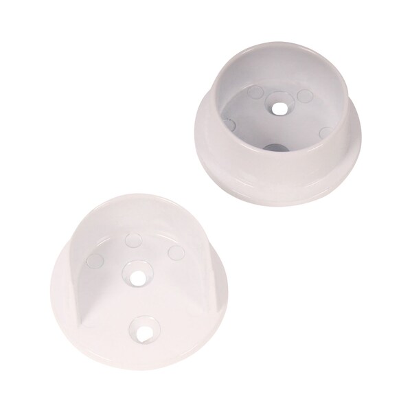 Pamex Metal Pole Socket Set for 1-1/2in Pole White Finish - DD0642WH