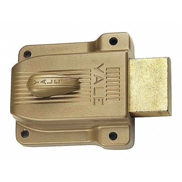 Assa Abloy Accentra Rim Lock, Heavy-Duty, Brass-Plated Finish, Keyed Different - 112