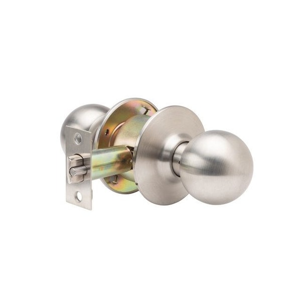 Global Door Controls GLC Series Brushed Chrome Grade 3 Commercial/Residential Storeroom Door Knob with Lock - GLC-5180B-626