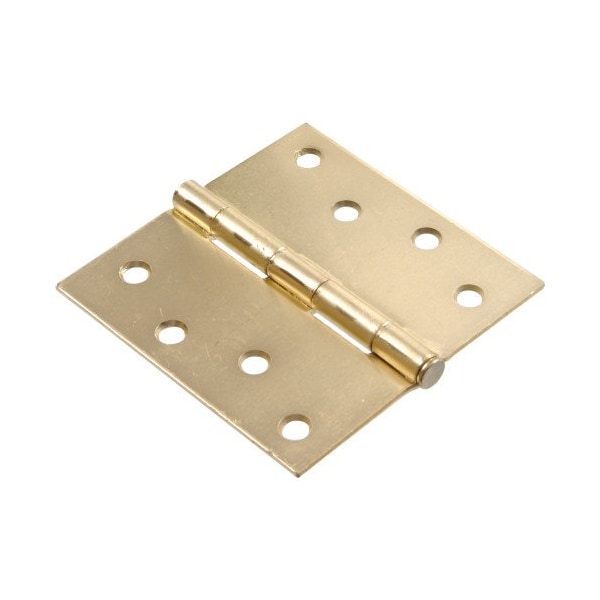 Hillman 4 in Residential Door Hinge with Square Corners Satin Brass - 851958