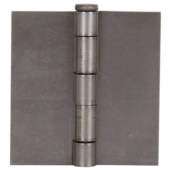 Prosource Door Hinge, 3 in W Door Leaf, 3 in H Door Leaf, 2.2 mm Thick Door Leaf, Steel, Plain Steel, 100 lb - LR-019-PS