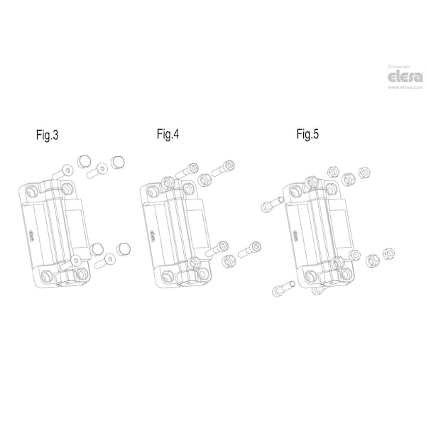 Elesa Hinges with built-in safety switch, CFSW.110-6-2NO+2NC-F-A-2-C33 - CFSW.