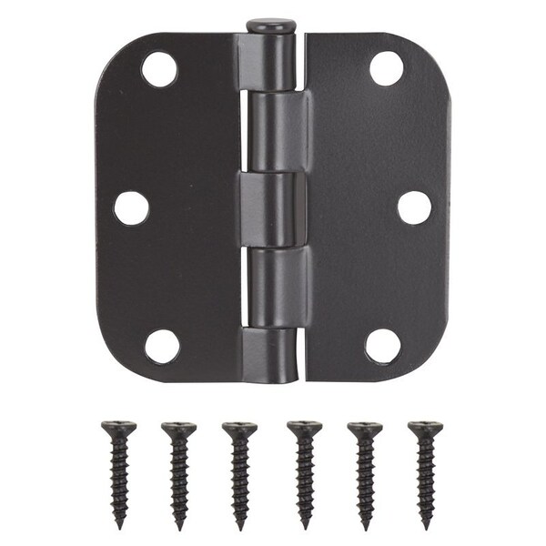 Prosource Door Hinge, Steel, Oil-Rubbed Bronze, Loose Pin, 180 deg Range of Motion, Screw Mounting - LR-704-PS