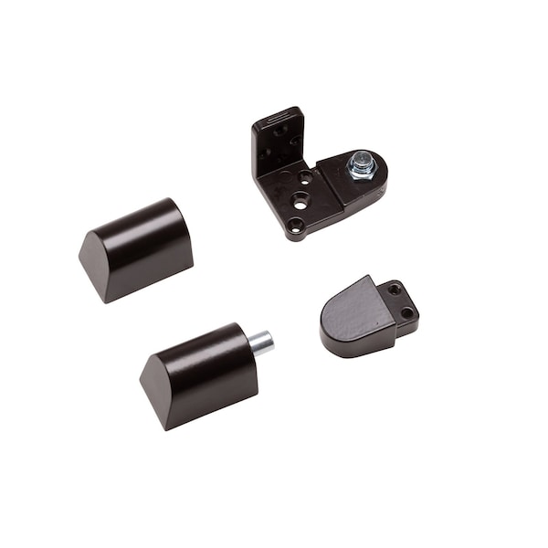 Global Door Controls US Aluminum Style 3/4 in. Left Hand Offset Door Pivot Hinge Set for Adams Rite Type Storefront Door in Duronodic - TH1114U-LH-DU