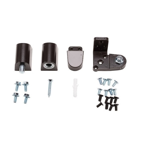 Global Door Controls US Aluminum Style 3/4 in. Left Hand Offset Door Pivot Hinge Set for Adams Rite Type Storefront Door in Duronodic - TH1114U-LH-DU