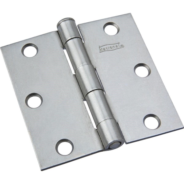 National 3 In. Square Plain Steel Broad Door Hinge - N139808