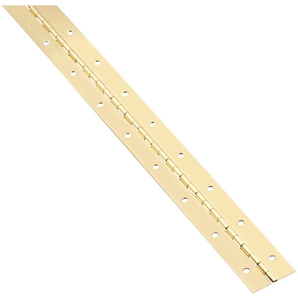 National Steel 1-1/2 In. x 48 In. Bright Brass Continuous Hinge - N148304