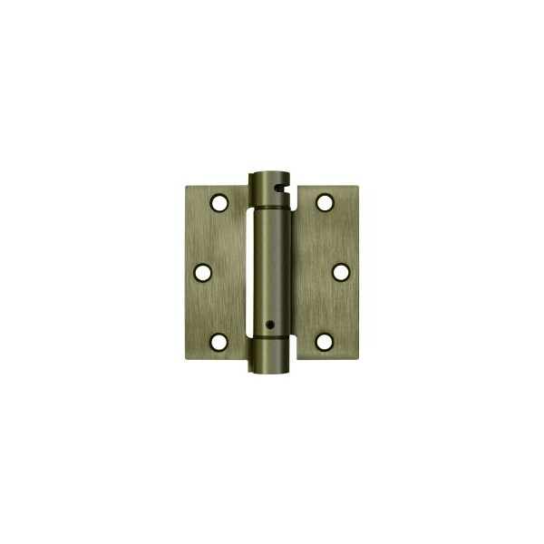 Deltana DSH35U5 Spring Hinge Antique Brass, 10PK - DSH35U5-XCP10