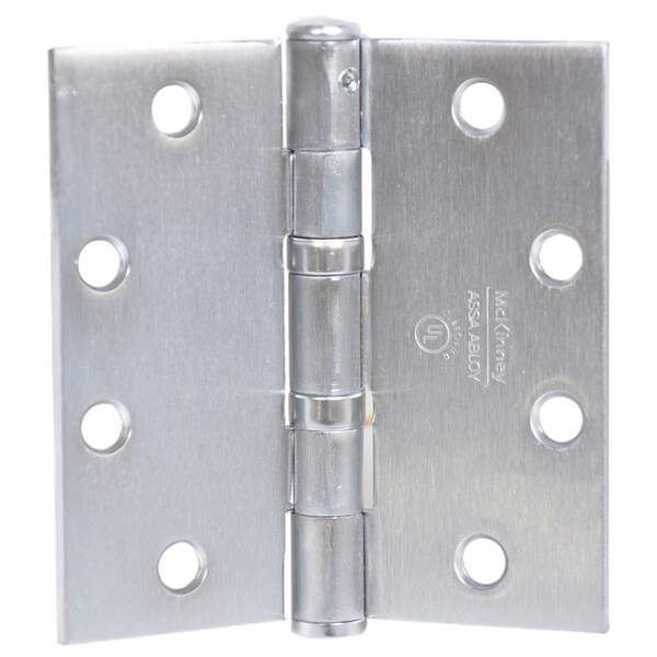Mckinney Oil Bearing Butt Hinge, 4-1/2" x 4-1/2", US26D, ElectroLynx, STD - TA2714 4-1/2X4-1/2 26D POE