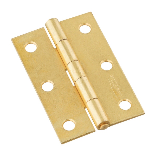 National Hardware National Hardware 3 in. L Brass Narrow Hinge 2 pk - N146-399
