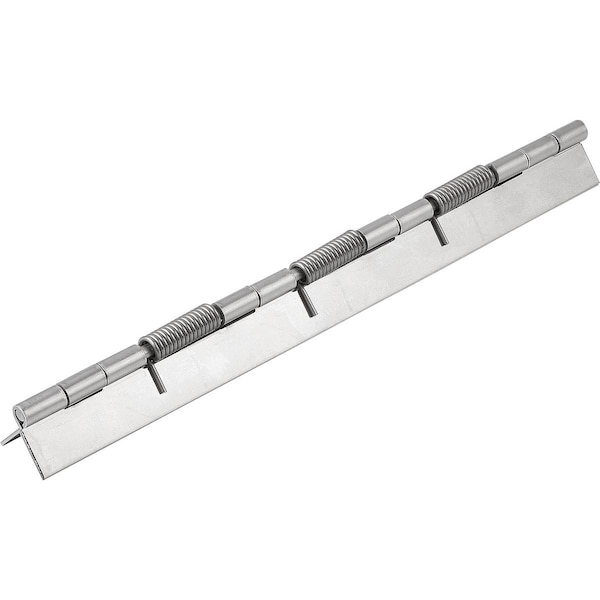 Kipp Spring Hinge Spring Open A=40, B=240, Form:A Without Hole, Stainless Steel Bright - K1177.14024000