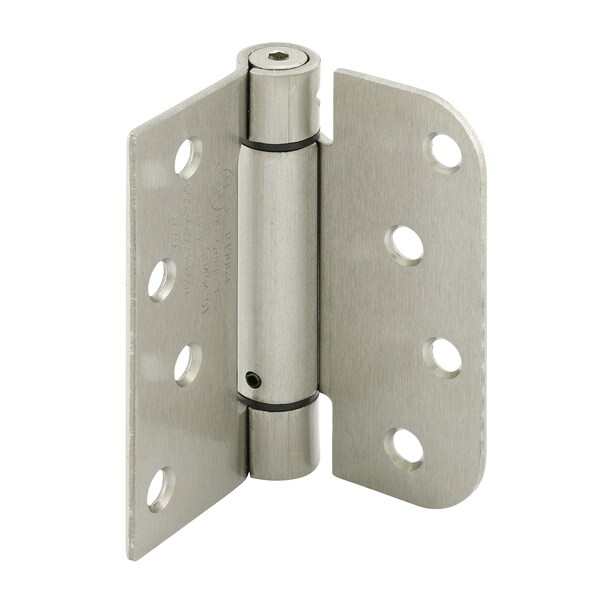 Prime-Line Door Hinge Commercial UL Adjust Self-Close, 4 in. w/ Square & 5/8 in. Corners, Satin Nickel 3PK - U 1159353