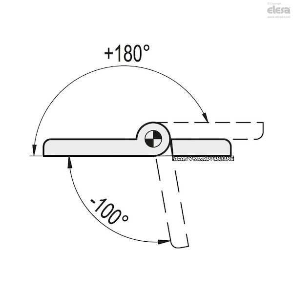 Elesa Hinges for profiles with friction locking, CFG.30/60-ERS-SH-6-C33 - CFG-ERS