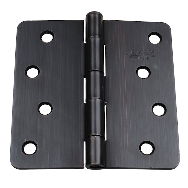 Gliderite Hardware 4 in. Oil Rubbed Bronze Door Hinge with 1/4 in. Corner Radius - 4014-ORB, 30PK - 4014-ORB-30