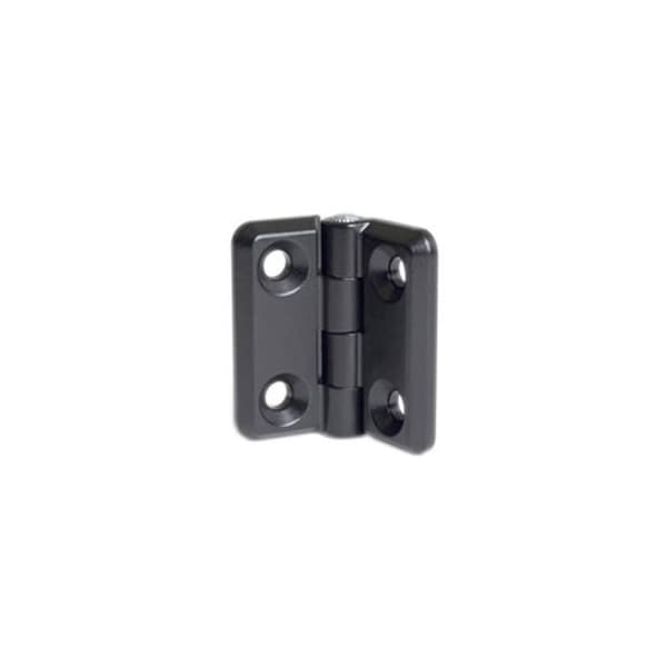 Southco Surface Mount Hinge, 40mm 1.57 in size, with Mounting Holes, Zinc Alloy, Powder Coated, Black - EH-5A-4V4-50