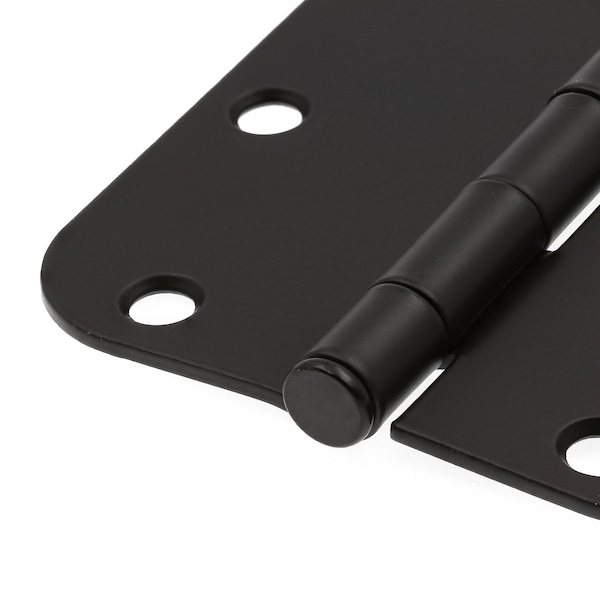 Prime-Line Door Hinge Residential Smooth Pivot, 3-1/2 in. with 5/8 in. Corners, Matte Black 12 Pack - U 11508812