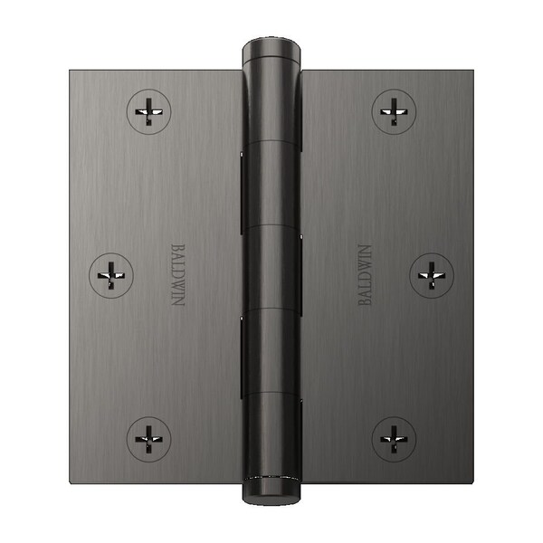 Baldwin Estate Baldwin 3-1/2in x 3-1/2in Mortise Square Hinge Graphite Nickel Finish - 1035076I