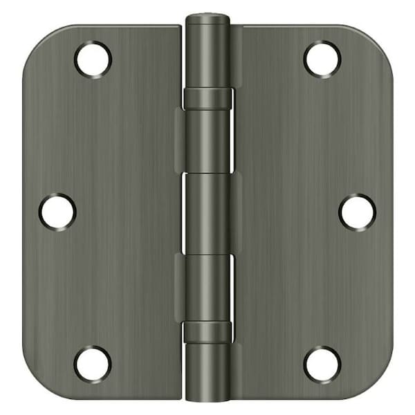 Deltana Antique Nickel Radius Hinge, Holes per Leaf: 3 - S35R5BB15A