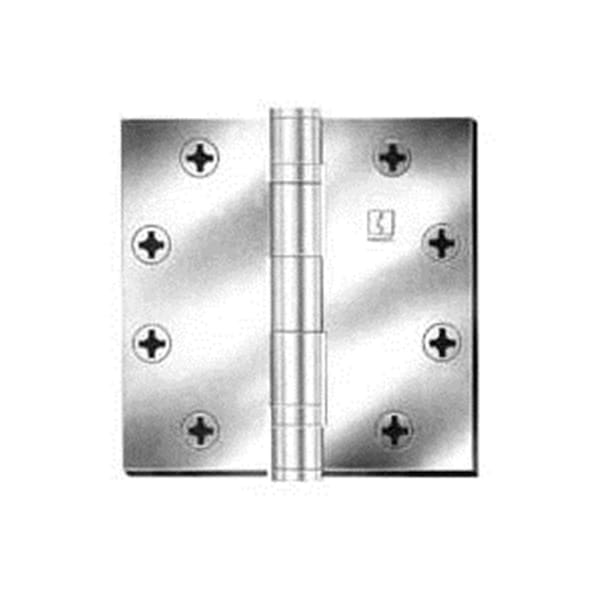 Patioplus 4.5 x 4.5 in. Full Mortise Standard Weight Ball Bearing Hinge, No. 006537 Satin Stainless Steel - PA2056092