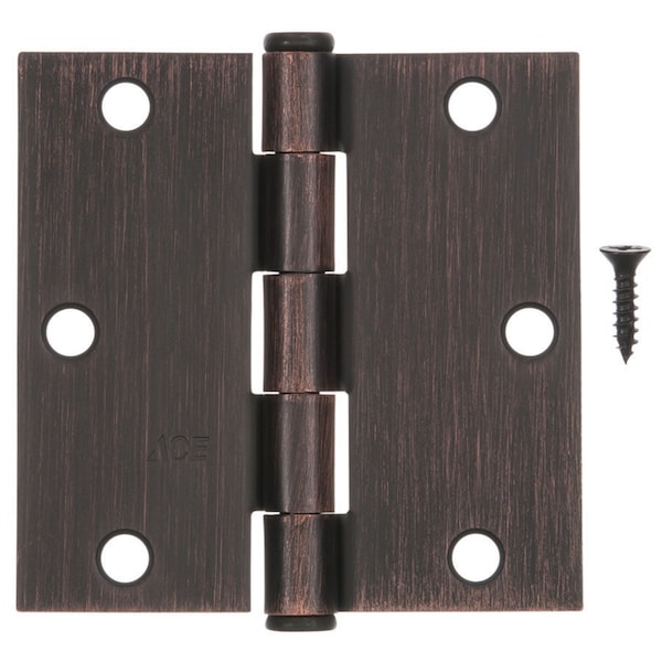 Hampton Hampton 3-1/2 in. L Oil Rubbed Bronze Residential Door Hinge 12 pk - 01-3550-196