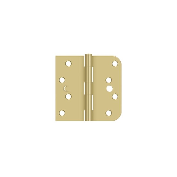 Deltana Right Hand 4" x 4" x 5/8" x Square Hinge; Bright Brass by Satin Brass Finish PR - S44058TT3/4-RH