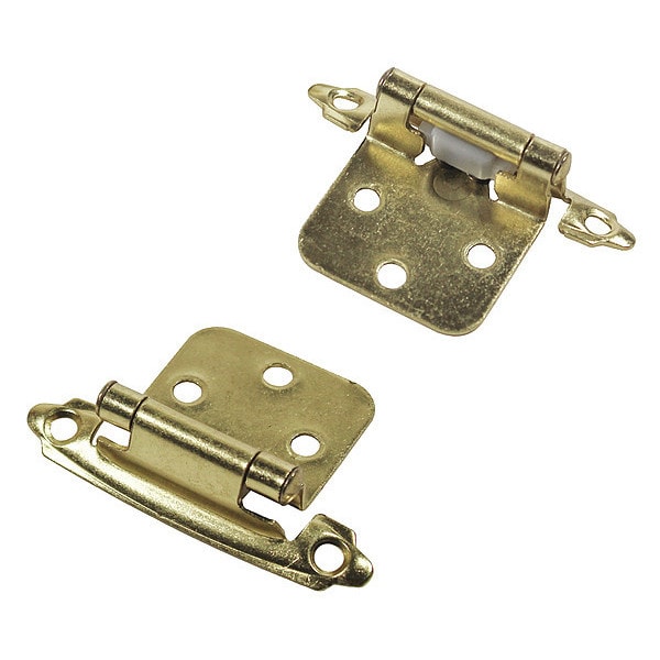 Zoro Select Butt Hinge, Steel, Full Surface Mounting, 1/2 in Leaf W x 2 3/4 in Leaf H, Nickel - 45-236PB