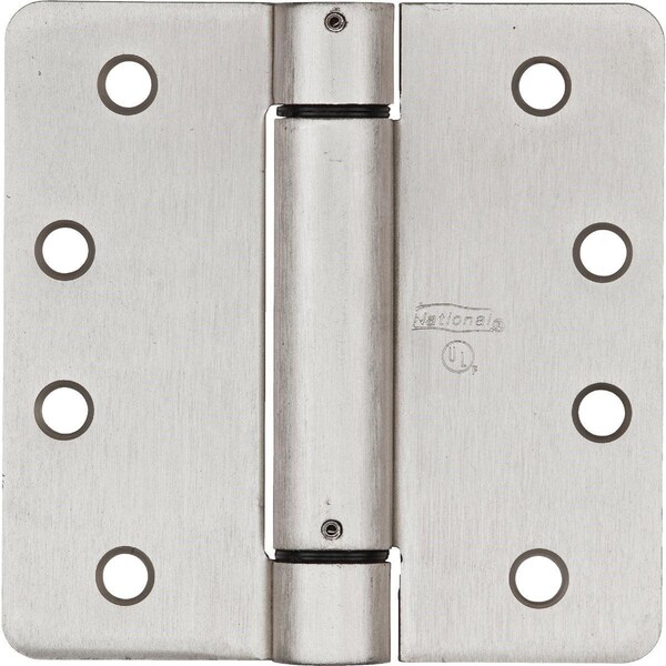 National 3.5 In. Satin Nickel 5/8 In. Radius Spring Door Hinge - N350892