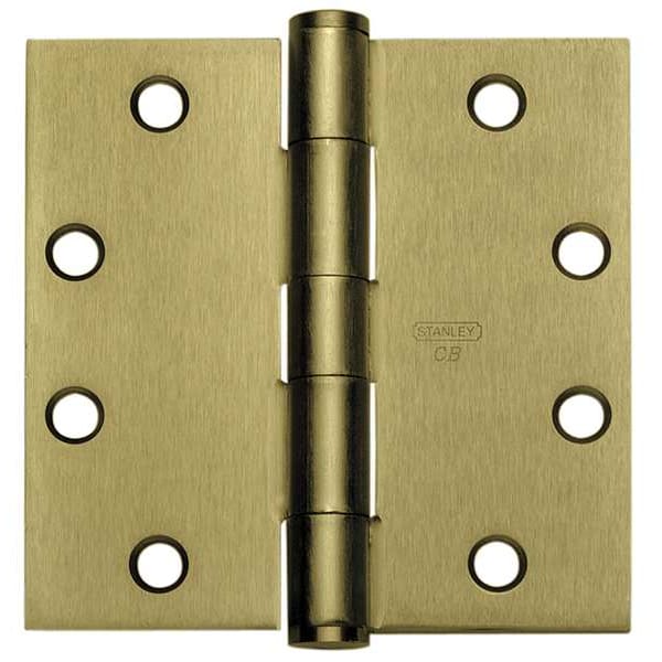 Best Door and Butt Hinge, Steel, Full Mortise Mounting, 2 in Leaf W x 4 1/2 in Leaf H, Bright Brass - CB179NRP 4 5X4 5 FM DOOR HINGE 3  STL