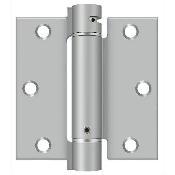 Deltana Satin Stainless Steel Spring Hinge, Holes per Leaf: 3 - DSH35U32D