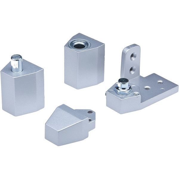 Kaba Ilco Pivot Hinge, Diecast Aluminum, Half Surface Mounting, 1 1/4 in Leaf W x 2 5/16 in Leaf H, Aluminum - IL-OP-10-RH-AL  FLUSH SETS