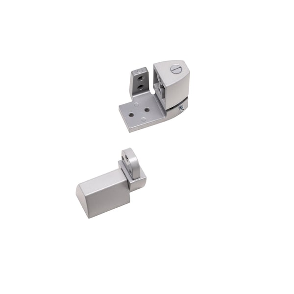 Global Door Controls Arch/Vistawall Style 3/4 in. Left Hand Offset Door Pivot Hinge Set for Adams Rite Type Storefront Door in Aluminum - TH1110-LH-AL