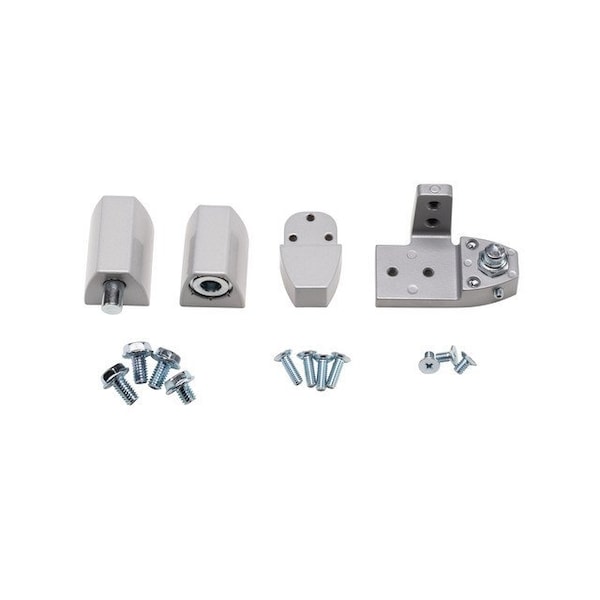Global Door Controls Arch/Vistawall Style 3/4 in. Left Hand Offset Door Pivot Hinge Set for Adams Rite Type Storefront Door in Aluminum - TH1110-LH-AL