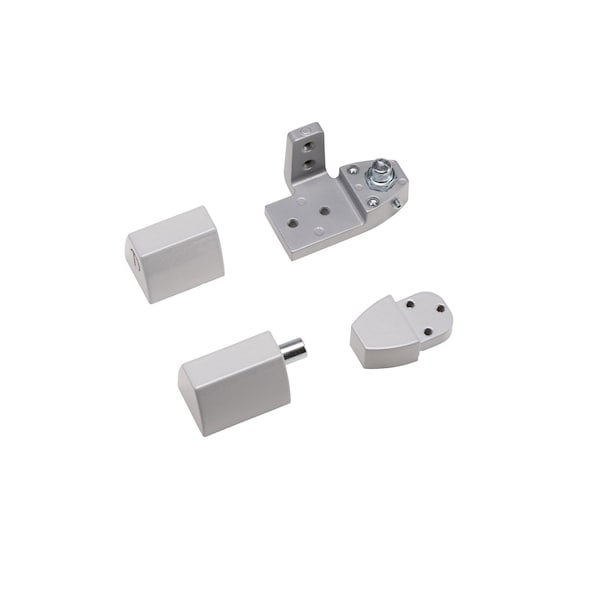 Global Door Controls Arch/Vistawall Style 3/4 in. Left Hand Offset Door Pivot Hinge Set for Adams Rite Type Storefront Door in Aluminum - TH1110-LH-AL