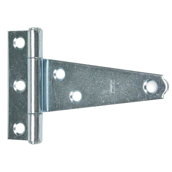 Zoro Select Tee Hinge, Steel, 27/32 in Leaf W x 2 1/4 in Leaf H, zinc plated - 1RCR8