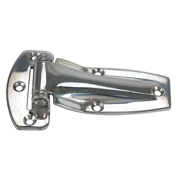 Marlboro Strap Hinge, Stainless Steel, Full Surface Mounting, 2 1/2 in Leaf W x 3 15/16 in Leaf H - 4PRA7