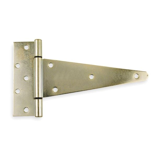 Zoro Select Tee Hinge, Steel, 2 1/4 in Leaf W x 5 1/2 in Leaf H, zinc plated - 4PB46