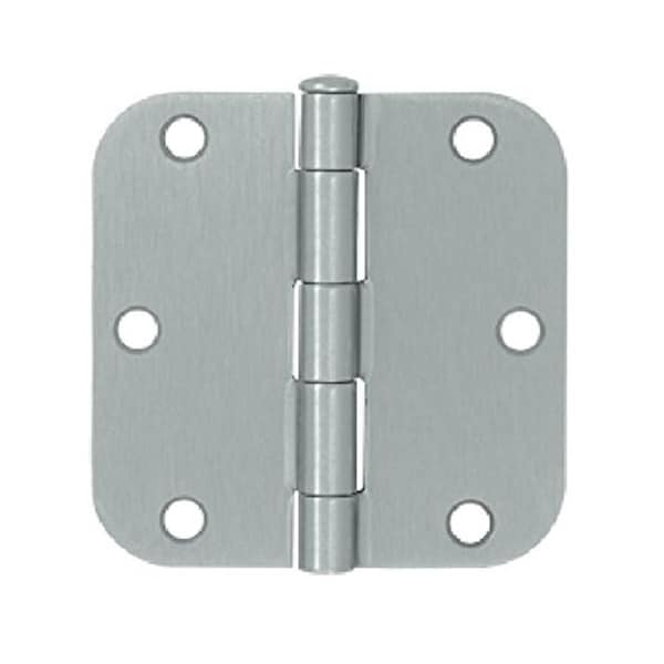 Patioplus 3.5 x 3.5 x 0.62 in. Residential Radius Hinge Steel, Brushed Chrome - PA931675