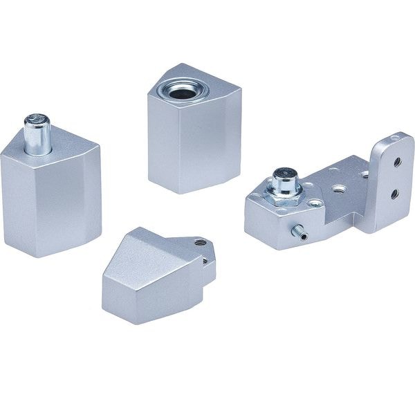 Kaba Ilco Pivot Hinge, Diecast Aluminum, Half Surface Mounting, 1 1/4 in Leaf W x 2 5/16 in Leaf H, Aluminum - IL-OP-10-LH-AL  FLUSH SETS