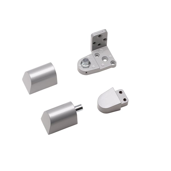 Global Door Controls US Aluminum Style 3/4 in. Right Hand Offset Door Pivot Hinge Set for Adams Rite Type Storefront Door in Aluminum - TH1114U-RH-AL