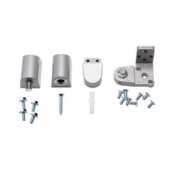 Global Door Controls US Aluminum Style 3/4 in. Right Hand Offset Door Pivot Hinge Set for Adams Rite Type Storefront Door in Aluminum - TH1114U-RH-AL