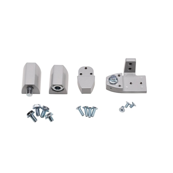 Global Door Controls Arch/Vistawall Style 3/4 in. Right Hand Offset Door Pivot Hinge Set for Adams Rite Type Storefront Door in Aluminum - TH1110-RH-AL